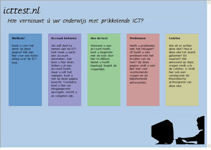 Screenshot van ICT-test
